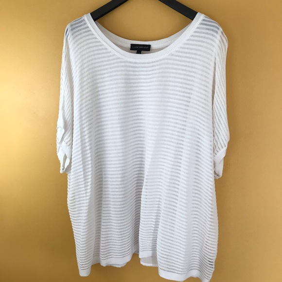 Lane Bryant Tops - White Short Sleeve Sweater